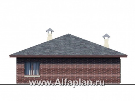 Проекты домов Альфаплан - «Дега» - стильный, компактный дачный дом из газобетона - превью фасада №4