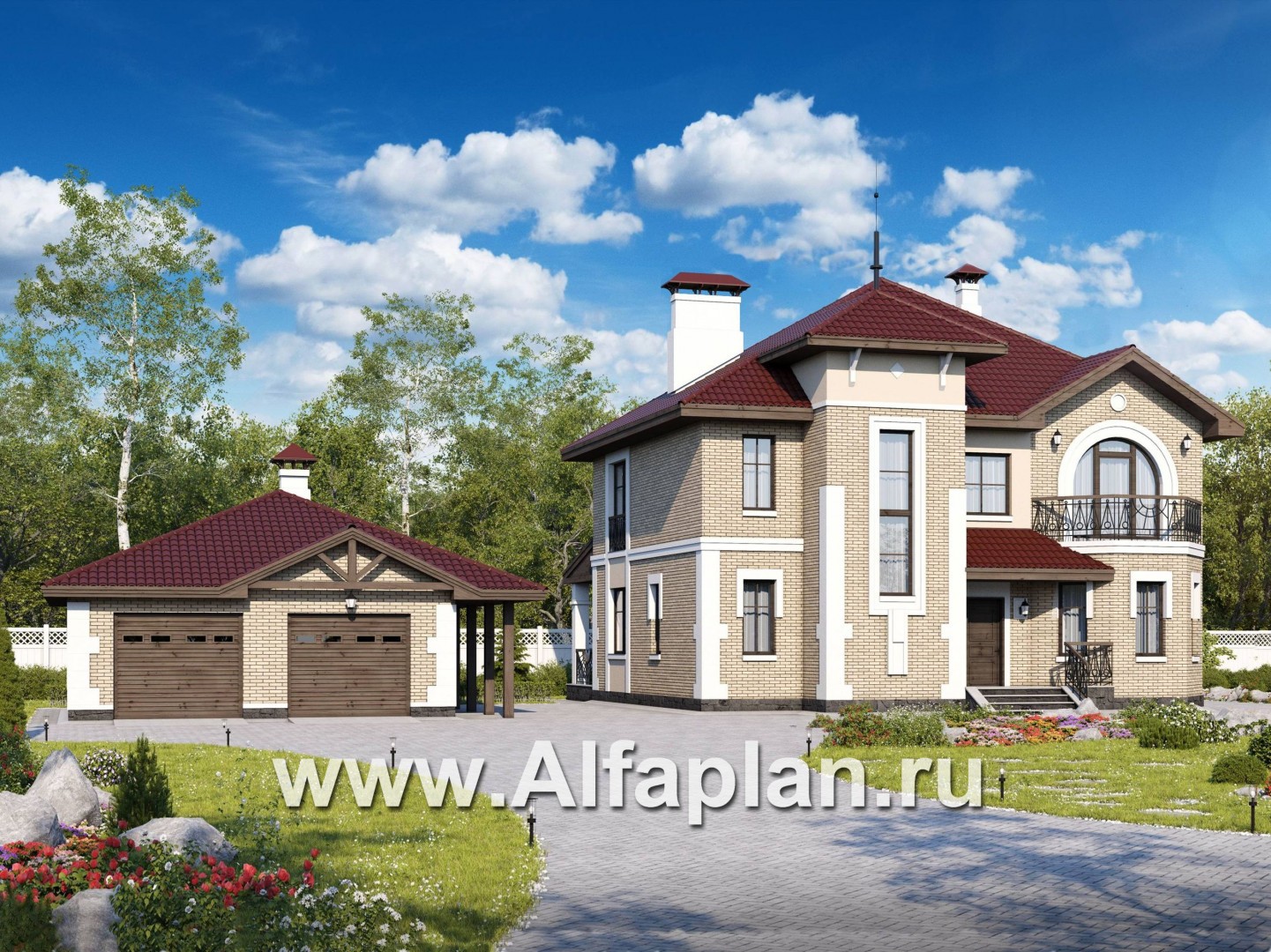 Проекты домов Альфаплан - «Феникс»_ДУО - основное изображение