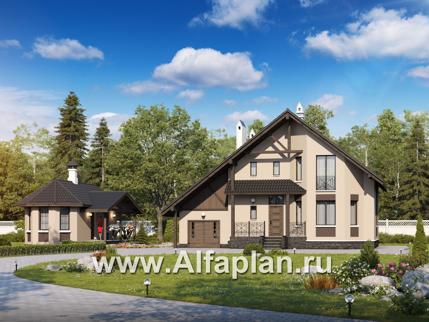 Проекты домов Альфаплан - «Регенсбург»_ДУО - основное изображение