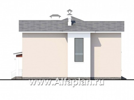 «Платина» - проект двухэтажного современного дома, с террасой и с гаражом, в стиле Акварель - превью фасада дома