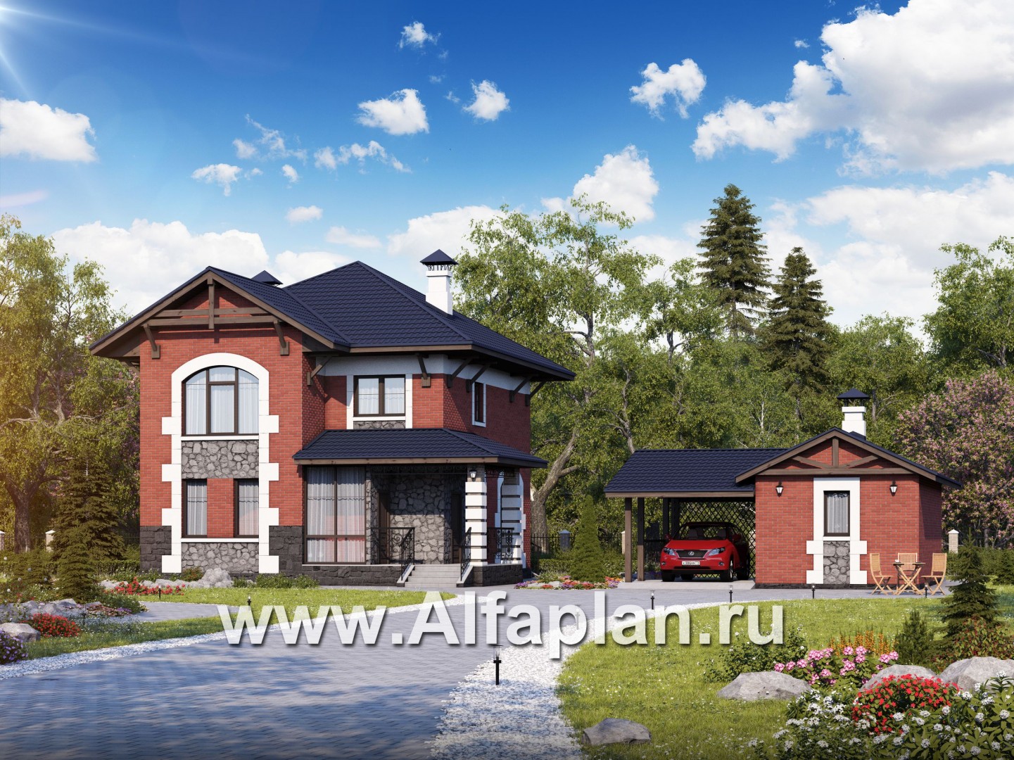 Проекты домов Альфаплан - «Фея сирени»_ДУО - основное изображение