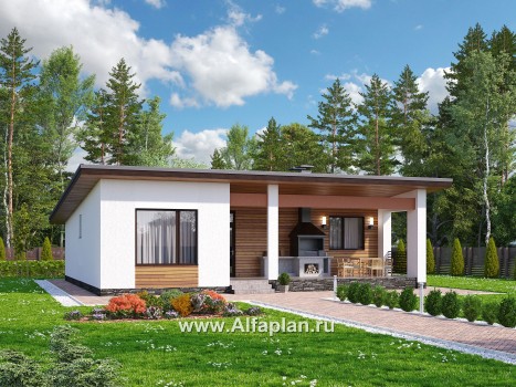 Проекты домов Альфаплан - «Зита» - загородный дом для отдыха - превью дополнительного изображения №1